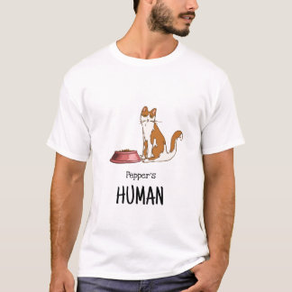 オレンジと白の猫のTシャツ Tシャツ