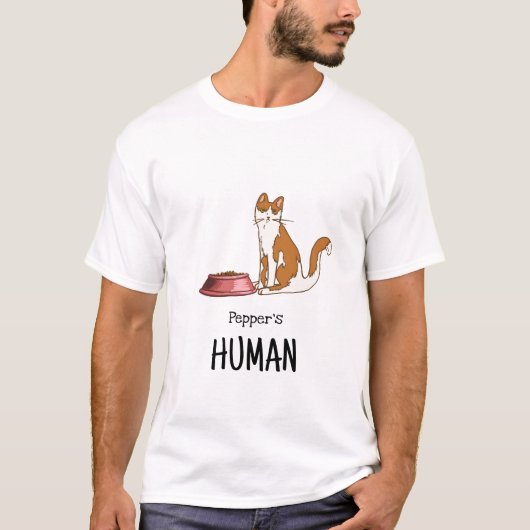 オレンジと白の猫のTシャツ Tシャツ (正面)