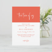 オレンジと白の私たち結婚の 招待状 (スタンド正面)