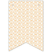 オレンジと白の背景にうずまき バンティングフラッグ (第2の旗)