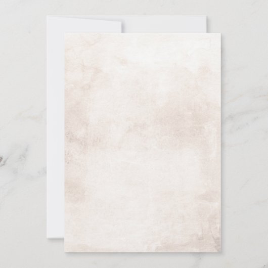 オレンジと白の花のエレガント婚約パーティ 招待状 (裏面)