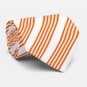 オレンジと白の5つのストライプパターン ネクタイ (ロール)