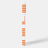 オレンジと白の5つのストライプパターン iPhoneケース (右側面)