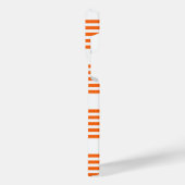 オレンジと白の5つのストライプパターン iPhoneケース (左側面)