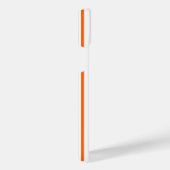 オレンジと白の5つのストライプパターン iPhoneケース (右側面)