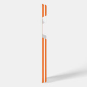 オレンジと白の5つのストライプパターン iPhoneケース (左側面)