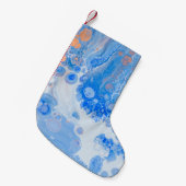 オレンジと白クラゲの水中 スモールクリスマスストッキング (正面 (吊り時))