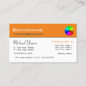 オレンジと白シンプルのロゴプロフェッショナル 名刺 (裏面)