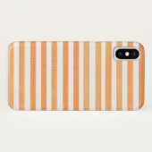 オレンジと白ストライプのApple iPhone Xケース Case-Mate iPhoneケース (裏面(横))