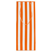 オレンジと白ストライプ色 ワインギフトバッグ (裏面)