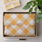 オレンジと白市松模様にの格子模様 薄葉紙 (ギフト)