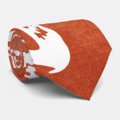 オレンジと白飛んでいる幽霊ハロウィンタイ ネクタイ (ロール)