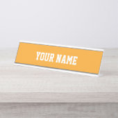 オレンジと白 デスクネームプレート (正面)
