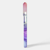 オレンジと紫のアルコールインク抽象芸術 Case-Mate iPhoneケース (裏面 / 左)