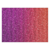 オレンジと紫のグラデーションのグリッター テーブルクロス (正面(横))
