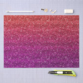 オレンジと紫のグラデーションのグリッター 薄葉紙 (クラフト)