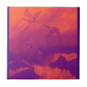 オレンジと紫のゲーゼ タイル (正面)