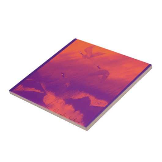 オレンジと紫のゲーゼ タイル (側面)