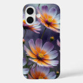 オレンジと紫のコスモス抽象芸術 Case-Mate iPhoneケース (裏面)