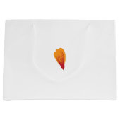 オレンジと紫のスケッチを持つ植物の離れ ラージペーパーバッグ (正面)