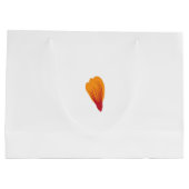 オレンジと紫のスケッチを持つ植物の離れ ラージペーパーバッグ (裏面)