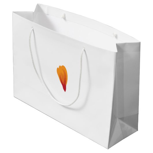 オレンジと紫のスケッチを持つ植物の離れ ラージペーパーバッグ (裏面アングル)