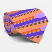オレンジと紫のタイストライプのプ ネクタイ (ロール)