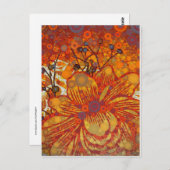 オレンジと紫のフローラアモダンート ポストカード (正面/裏面)