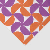 オレンジと紫のミッドセンチュリーのパタモダンーン 薄葉紙 (詳細)