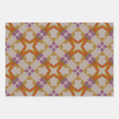 オレンジと紫のラッピング紙シートセット3 ラッピングペーパーシート (正面3)