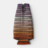 オレンジと紫の塩辛い水彩画の色合い ボトルクーラー (裏面)