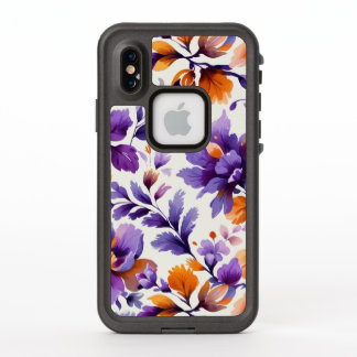 オレンジと紫の水カラーフローラ