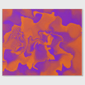 オレンジと紫の波 ラッピングペーパー (フラット)