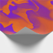 オレンジと紫の波 ラッピングペーパー (角)