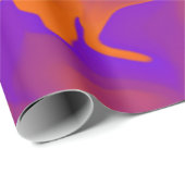 オレンジと紫の波 ラッピングペーパー (ロールコーナー)