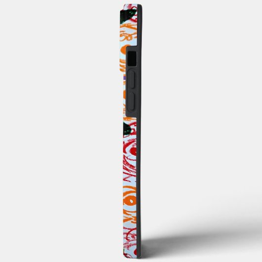 オレンジと紫の牡丹iPhone / iPadケース Case-Mate iPhoneケース (裏面 / 左)