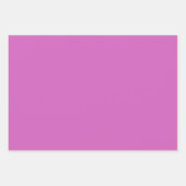 オレンジと紫の花を付けた黄色離れの花 ラッピングペーパーシート (正面3)