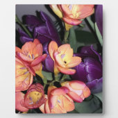 オレンジと紫の花 フォトプラーク (正面)