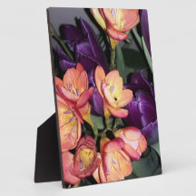 オレンジと紫の花