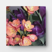オレンジと紫の花 フォトプラーク (正面)