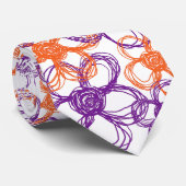 オレンジと紫の野生の花 ネクタイ (ロール)
