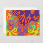 オレンジと紫モダン ポストカード (正面/裏面)