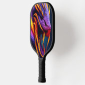 オレンジと紫鮮やかのコブラはかりで測ヘビ ピックルボールラケット (左)