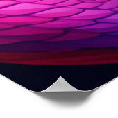 オレンジと紫鮮やかのコブラはかりで測ヘビ ポスター (角)