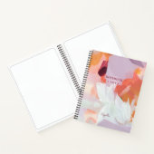 オレンジと紫 | モダン抽象芸術パーソナライズされた ノートブック (内部)