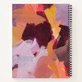 オレンジと紫 | モダン抽象芸術パーソナライズされた ノートブック (裏面)