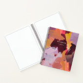 オレンジと紫 | モダン抽象芸術パーソナライズされた ノートブック (内部)