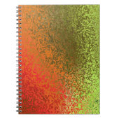 オレンジと緑のスパイラルバインダーの色合い ノートブック (正面)