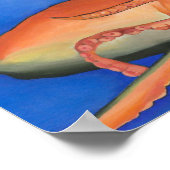 オレンジと緑のタコ ポスター (角)