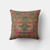 オレンジと緑のテクスチャ装飾用クッション クッション (裏面)